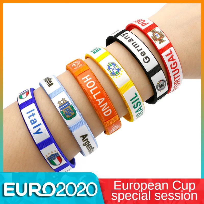 

Football Bracelet Emblem Mascot Portugal Germany Movement for France Bracelet 2021 European Cup Gift Gift for women and men