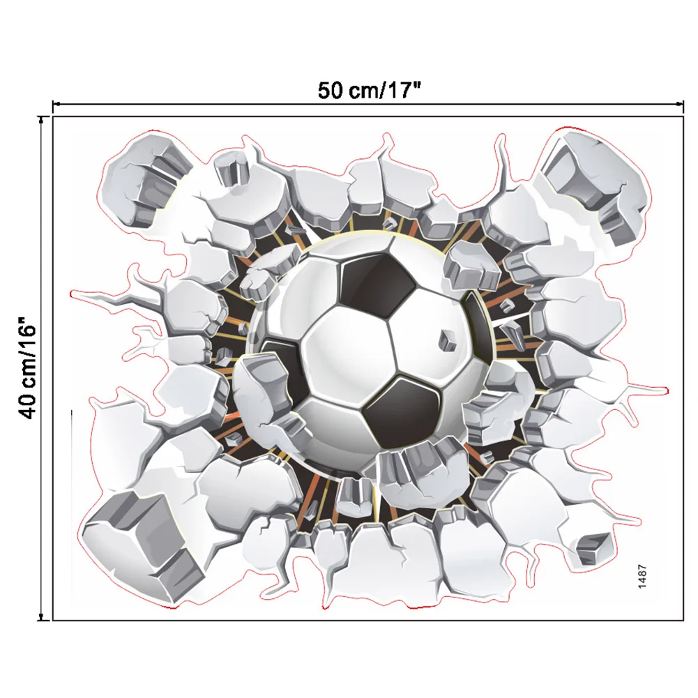 Креативные домашние настенные декоративные наклейки Кубок мира футбол разбитая