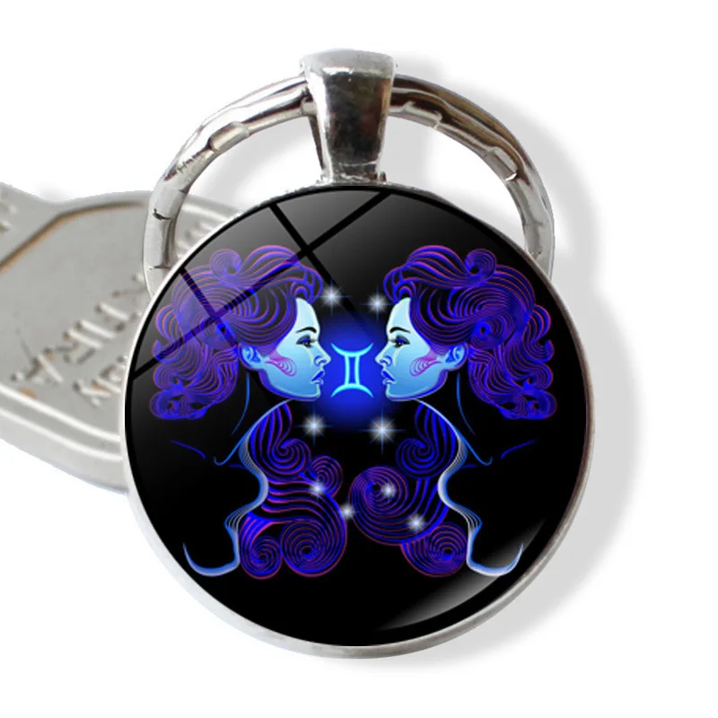 

Fashion12 Constellation Car Key Chain Cretive Lovers Backpack Zodiac Signs Keychains Men Women Birthday GiftsKeyring Wholesale
