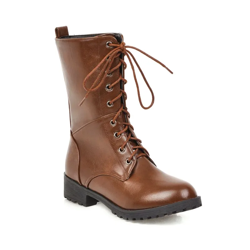 Женские ботинки на плоской подошве зимние с перекрестными ремешками Размер 9 10 11