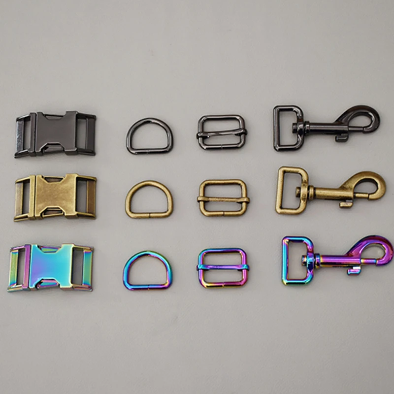 1 Suit 25mm Retailing Adjust buckle Manufacturer Zinc Alloy High Quality Plated Metal Diy Pet Collar Leash Set Parts 7 Colour | Дом и сад
