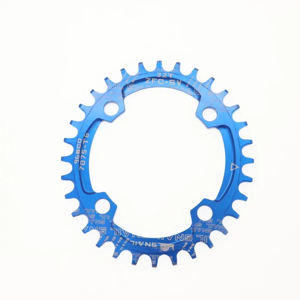Улитка овальная Звездочка 96 BCD для shimano 32 34 36T 38t зуб однозубная пластина Звездочка MTB горный велосипед 96BCD цепь кольцо