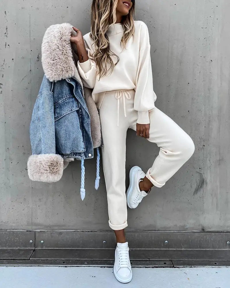 

Two Piece Set Tracksuit Women Spring Fall Francais Harajuku Pants Sets Jogging Suit Joggers Korean Sports Tracksuits Streetwear