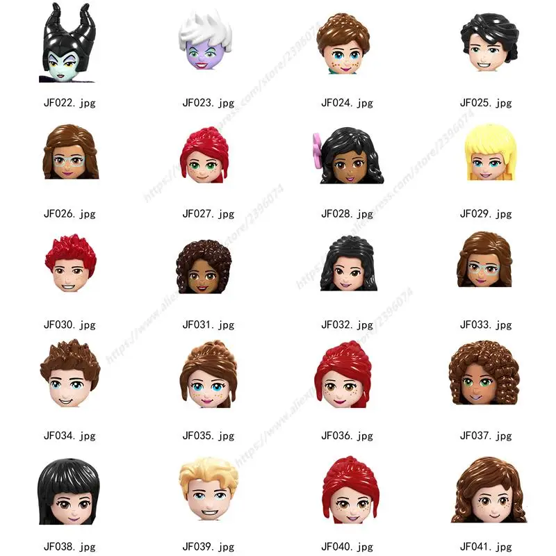 

Single F022-F041 models Girls Figures Head accessories Building Blocks Friends toys for children Series-156