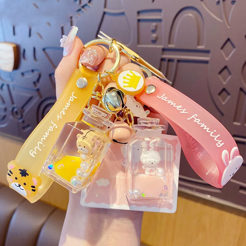 Креативный брелок с изображением семейного кота из Быстрого песка | Украшения и