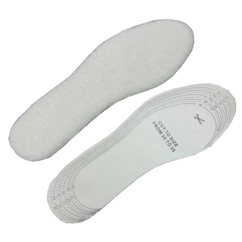 

1 Pair Unisex Winter Wool Warm Heated Insoles Thermal Thickened Warm Keeping Shoes Pad For Men Women