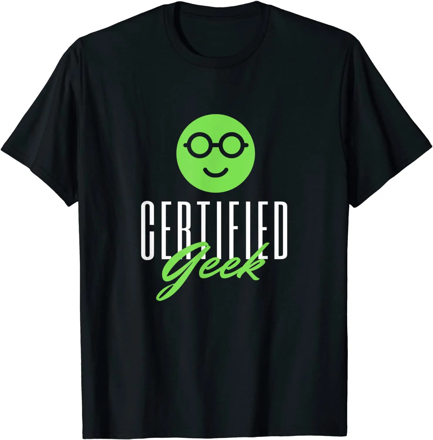 

Забавная сертифицированная футболка Geek