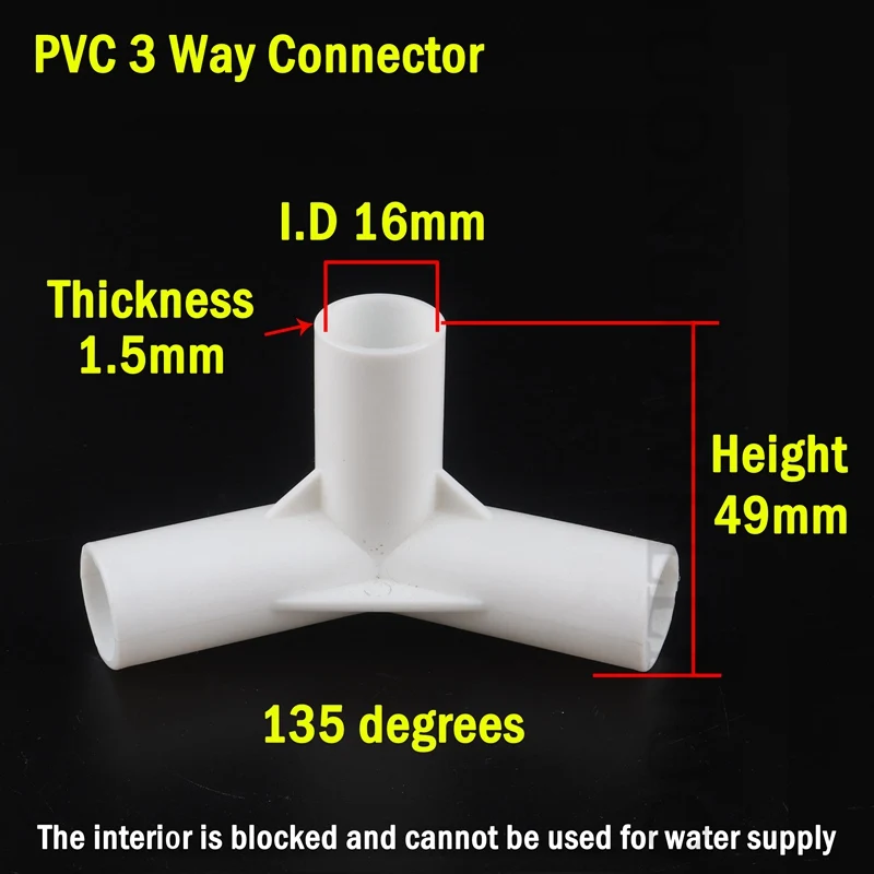 

10/30 шт. внутренний диаметр 16 мм, фоторазъемы, пластиковые фитинги для палатки, прямой налокотник, тройник, домашний шкаф, инструменты для творчества