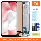 Жк-дисплей экран для Xiaomi Mi 10 Lite 5G жк-дисплей, сенсорный экран, дигитайзер, для сборки, с корпусом, для Mi 10 Lite M2002J9G с жк-дисплеем