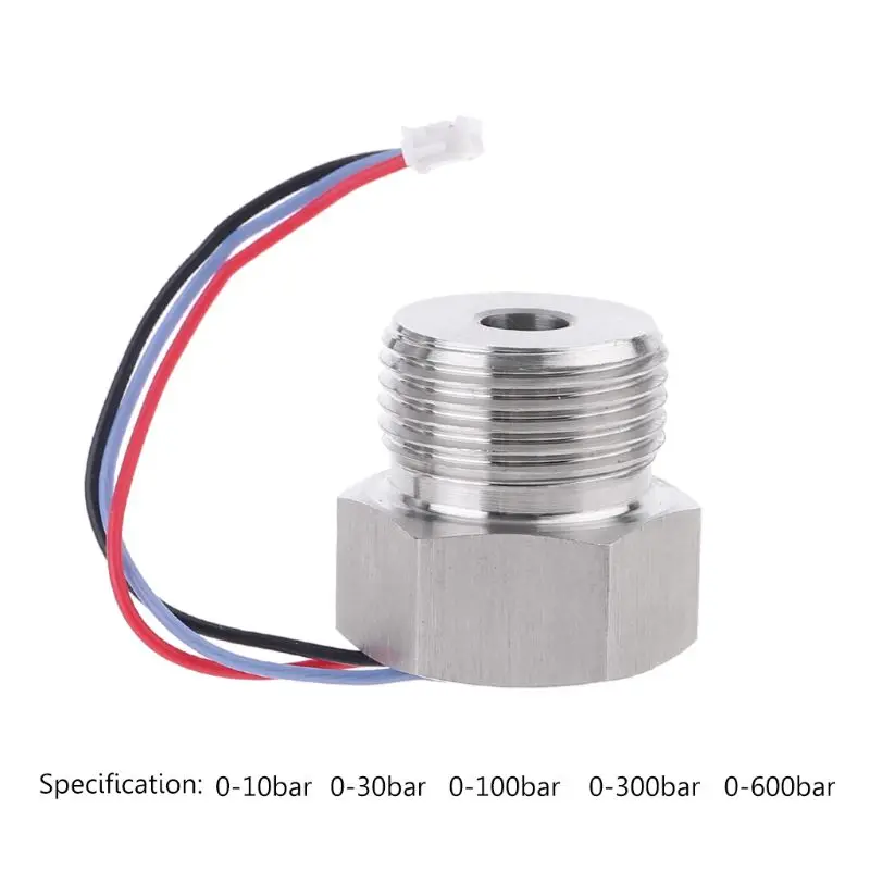 

G1/2 Flat Mode Pressure Transmitter Sensor 0-10/30/100/300/600bar Input 5V DC