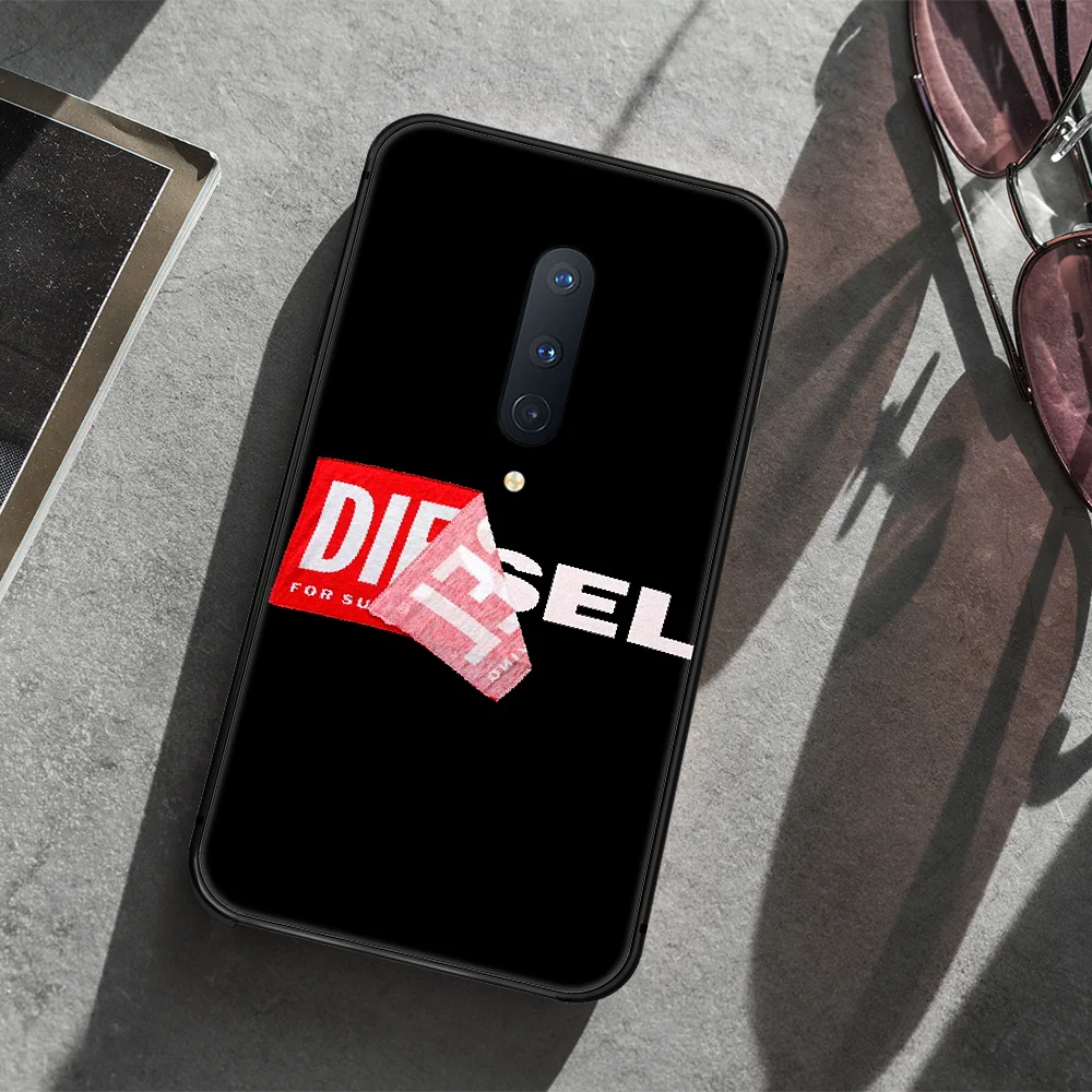 

Italian fashion brand Diesel Phone Case Cover Hull For 1+ Oneplus 5T 6 6T 7 7T 8 8T Pro black Bumper Pretty Cover Tpu Etui