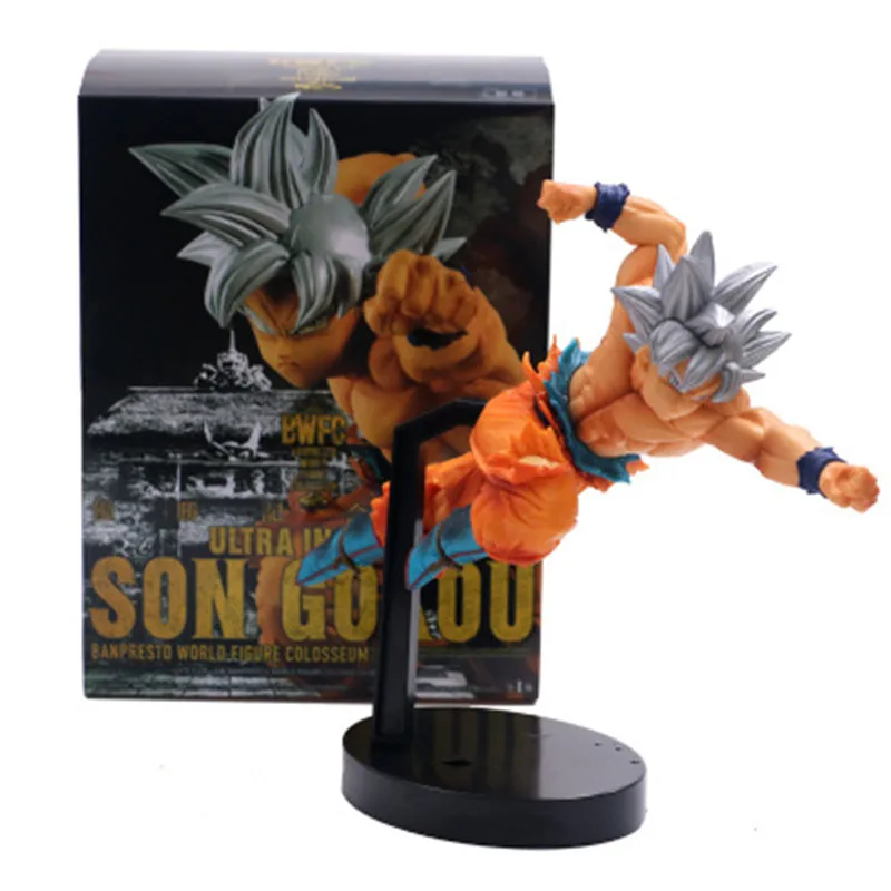 Серебряные волосы DBZ Goku Super Saiyan наклонный Дырокол Ver. Ограниченная 18 см фигурка