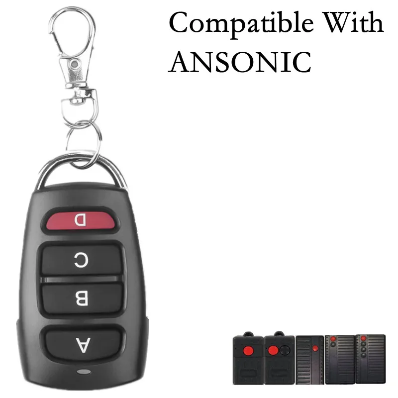 

ANSONIC SF 433-1 SF 433-2E SF 1Mini/M 2Mini/M Ansonic replacement gate door remote control transmitter fixed code 433.92mhz