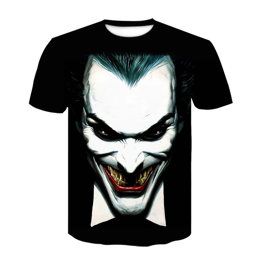

Fashion 3D Printing T-shirt Demon Clown Series Short Sleeve Top Men's Summer New Product Design Gothic Style T-shirt 2021 New