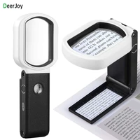 magnifying glass with light 25x 10x handheld and standing magnifying glass 9 led illuminated lighted magnifier for inspection