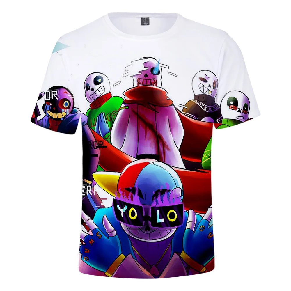 Милые футболки для детей и подростков Детская футболка с рисунком игры Undertale 3D