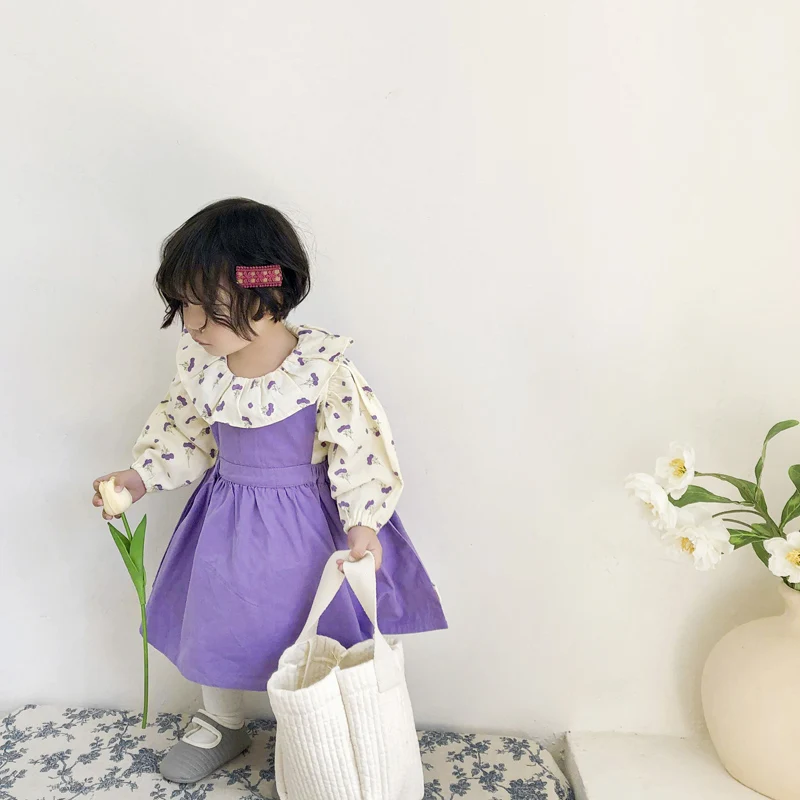 

MILANCEL 2021 Spring Baby Dress Sleeveless Infant Girls Clothes Toddler A line Dress
