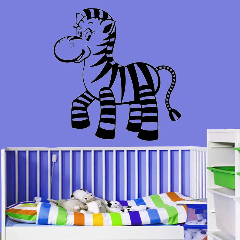

Baby Zebra Wall Stickers Home Decor Animals For Kids Bedroom Decoration Wall Art Murals Wallpaper