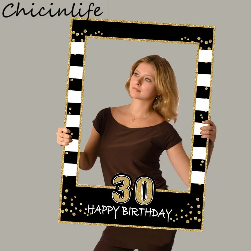 Chicinlife Cadre Photo pour Fête d'Anniversaire  Accessoires de Décoration  Fournitures Stand