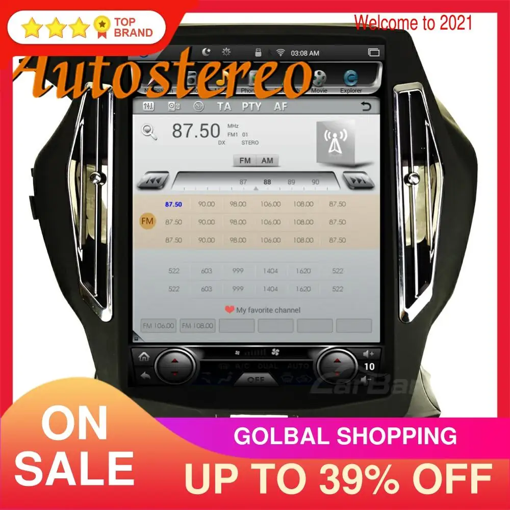 

15" For Honda Accord 9 2012-2017 Tesla Style Android 9.0 4G LTE Car GPS NavigationHeadUnit Multimedia Player Auto Radio Stereo