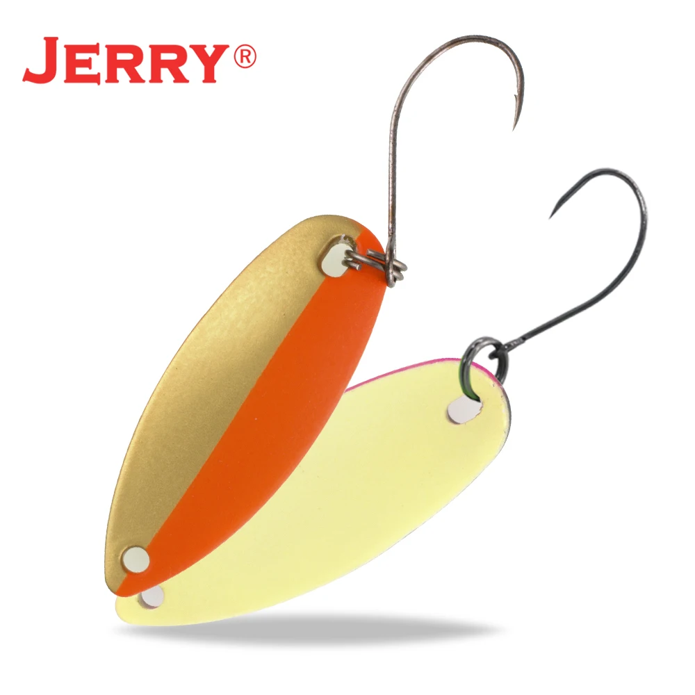 Jerry Sagittarius 2g 3.5g 5.5g Brass Fishing Blade Ultralight Glossy UV Color Metal Lure Micro Casting Trout Bass Spoon