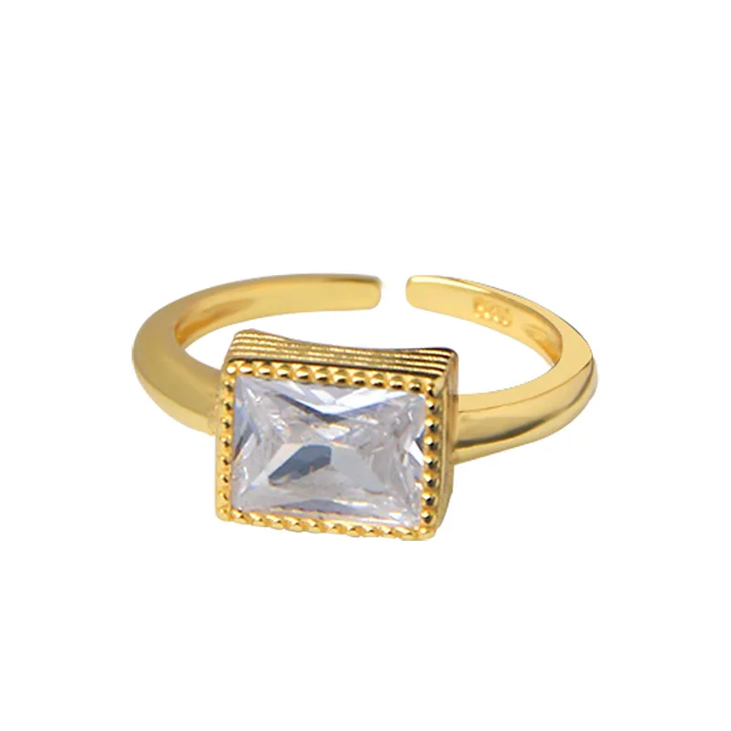 

Kinel Zircon Stone Rings for Women Engagement Wedding S925 Sterling Silver 14K Gold Rings 2020 New