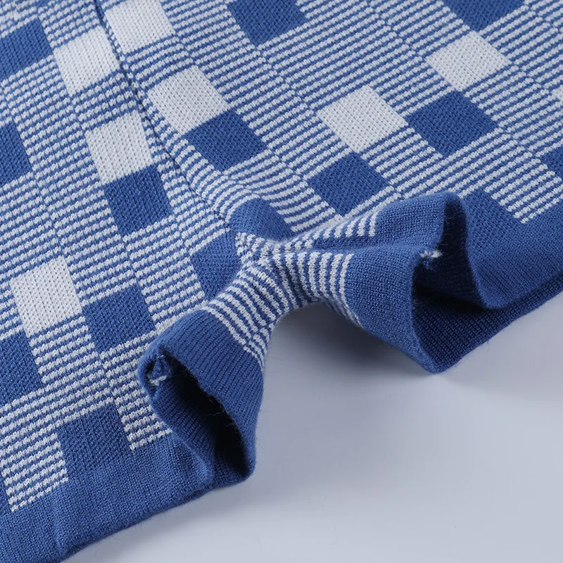 

Duena Plaid Knitted Bodycon Shorts Sexy Hotty High Waist Slim Skinny Stretchy Knit Women Mini Summer Shorts