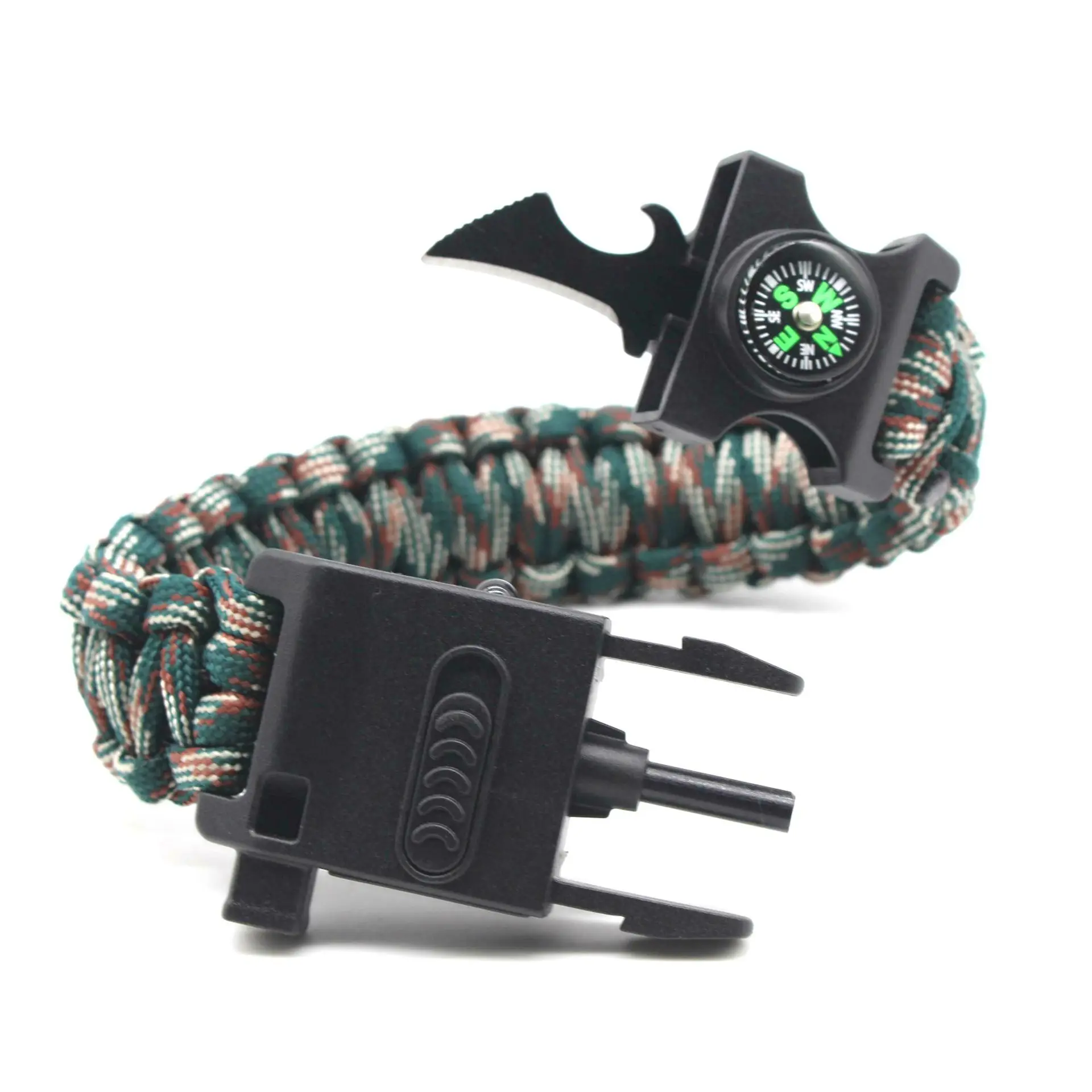 

2021 new umbrella rope bracelet lamp riding outdoor wilderness survival umbrella rope bracelet bracelet survival knife