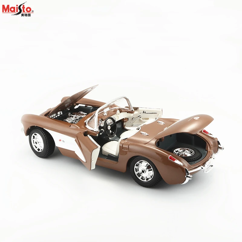 Модель автомобиля Maisto 1:18 1957 Chevrolet Corvette из литого сплава классическое украшение