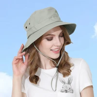 bucket hat womens fashion breathable hat with windproof rope daily quick drying outdoor fishing mountaineering leisure sun hat