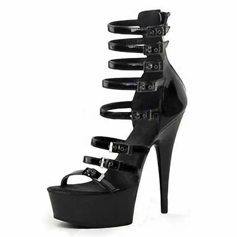 

2021 new Roman fish mouth strap high heel fashion sandals women's shoes