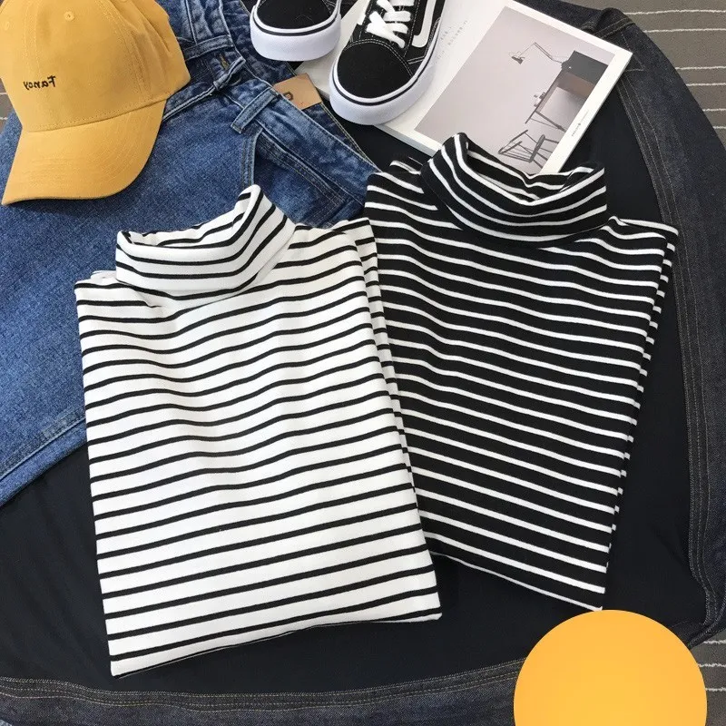 Новинка Женский Топ с высоким воротником плюшевая и утепленная осенняя одежда