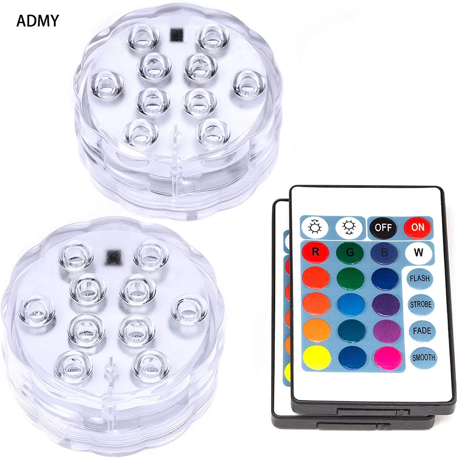 Кальян светодиодный светильник подводный с дистанционным управлением