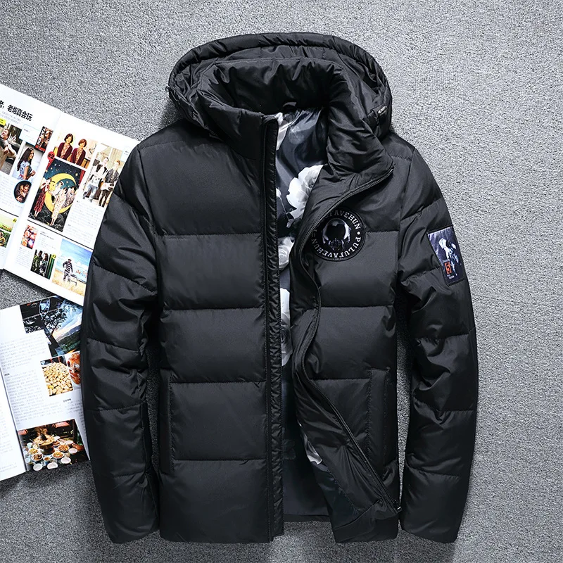 Hot Sale Fashion Winter Big Hooded Duck Down Jackets Men Warm High Quality Coats Male Casual Outerwer Parkas | Мужская одежда