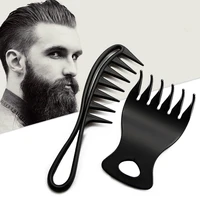 handle grip large tooth detangling curly hair comb back head styling beard oil comb men hairdressing wide tooth comb