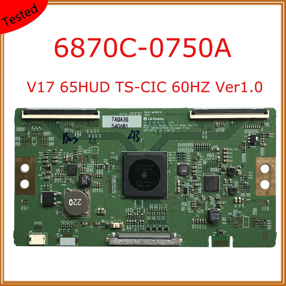 

6870C-0750A V17 65HUD TS-CIC 60HZ Ver1.0 T-con Board For LG TV Professional Test Board LG TV Card Display Equipment T Con Board