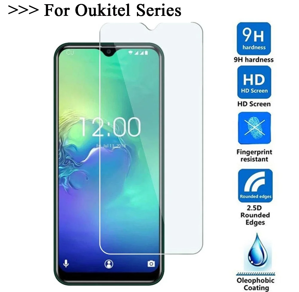 Закаленное стекло для Oukitel WP6 WP7 C10 C12 C13 C15 C16 Pro K9 K7 защитная пленка 9H Toughend телефона C17