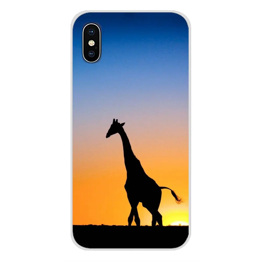 Для Apple iPhone X XR XS 11Pro MAX 4S 5S 5C SE 6S 7 8 Plus ipod 5 6 Жираф Луна волк аксессуары для телефона