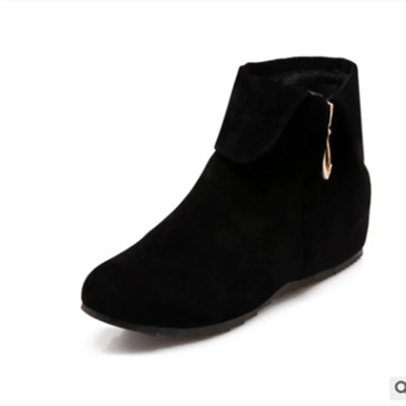 Панка для Готской Верховной еды Botas Femininas из флока на молнии визуально