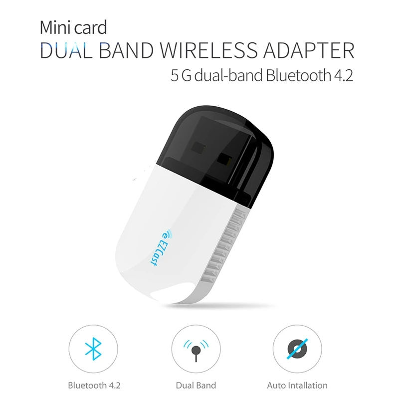 Ezcast 600 Мбит/с двухдиапазонный 2 4G Телефон Беспроводной Wi-Fi адаптер USB Bluetooth 4