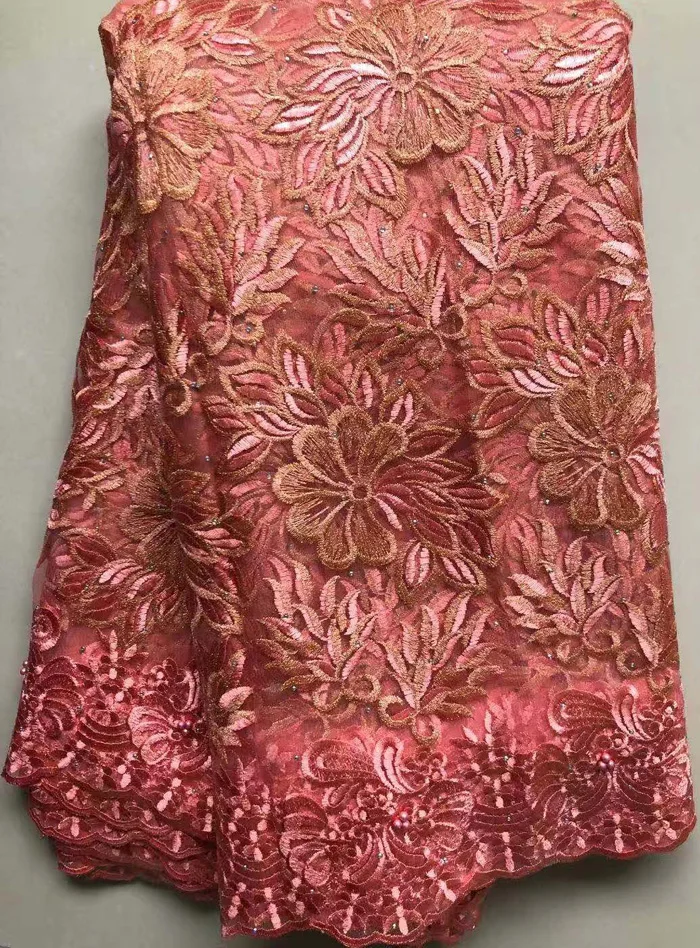 Желтые новейшие Африканские кружева ткань с вышивкой африканский тюль