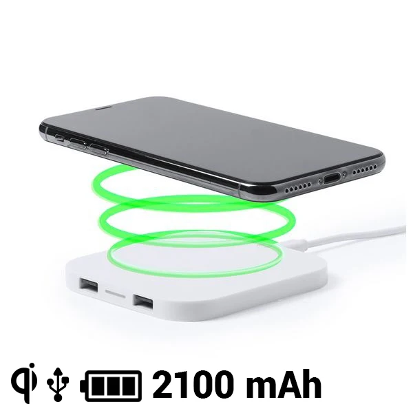 Беспроводное зарядное устройство Qi для смартфонов 2100 mAh USB 145764|Зарядки планшетов|