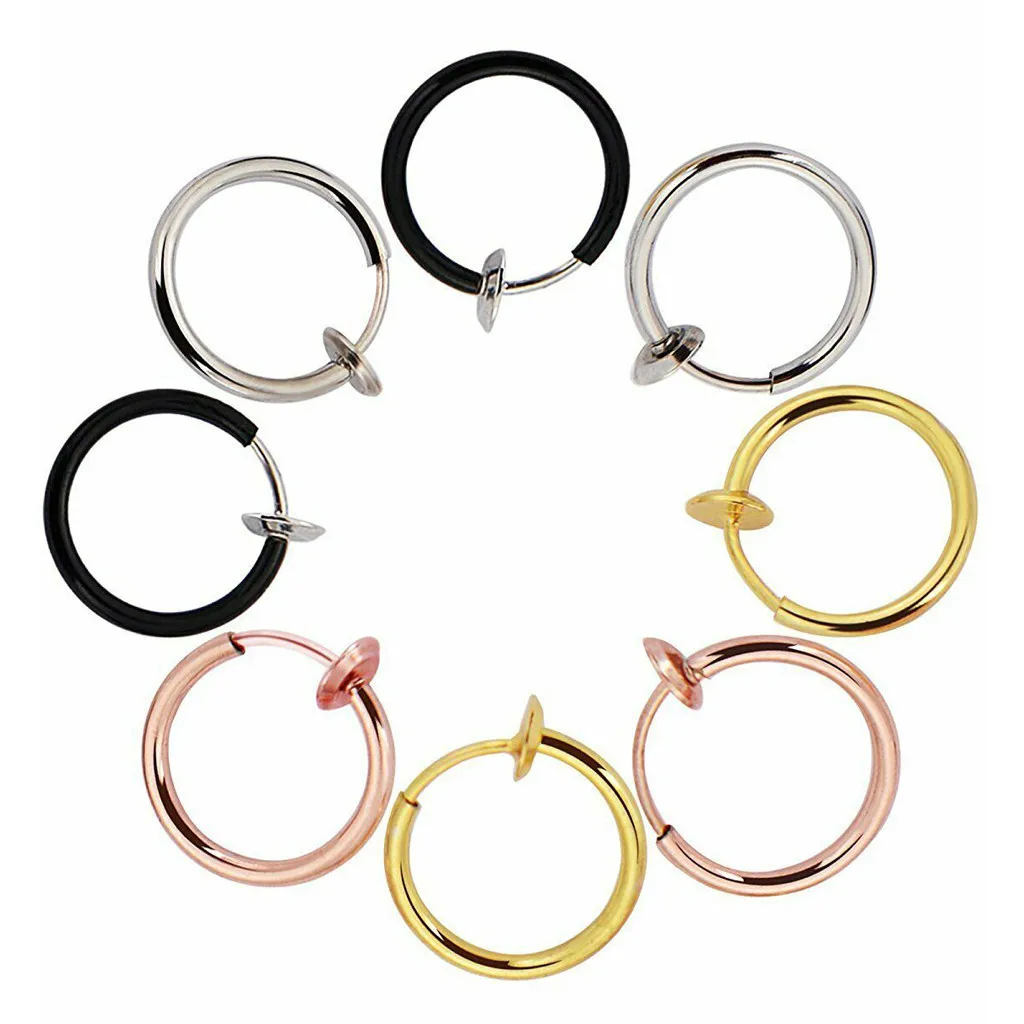 Выдвижные серьги не требующие пирсинга для мужчин и женщин хип-хоп из