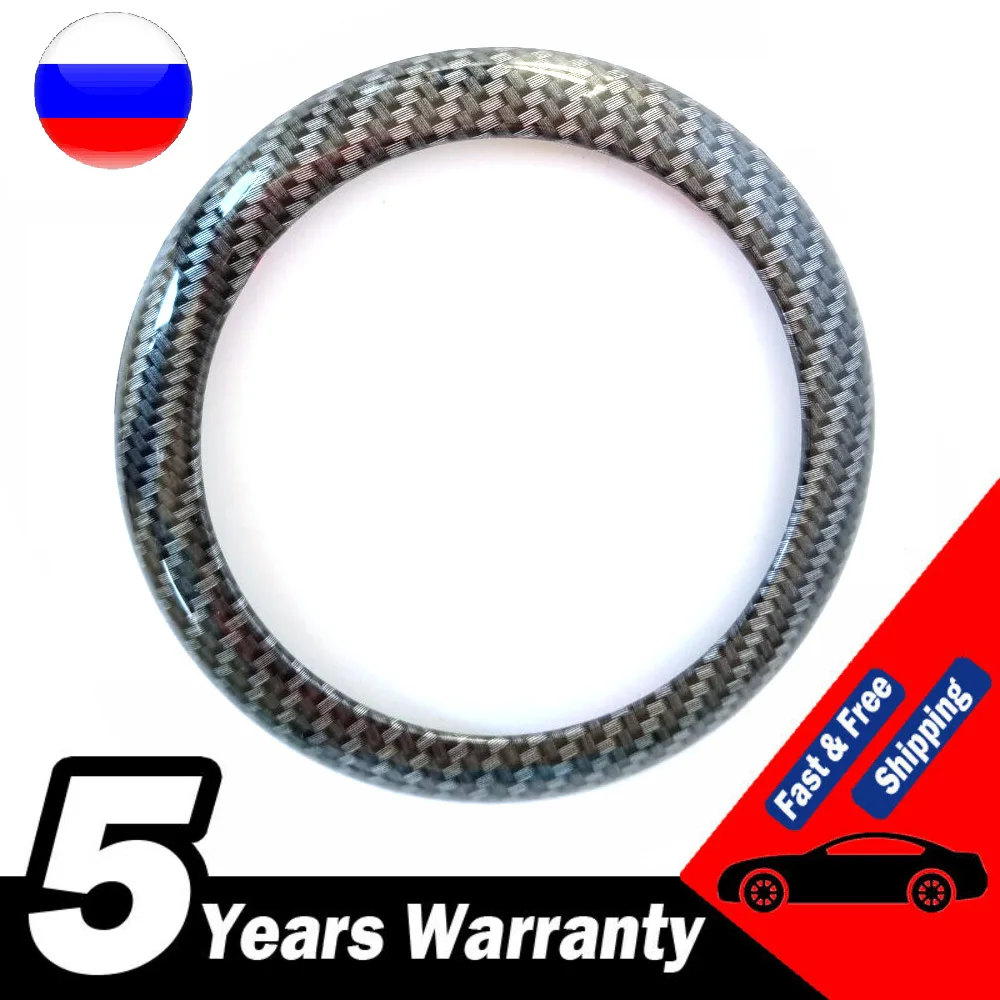 

Carbon Fiber Car Rear Badge Ring Logo Frame Cover Trim For BMW 1 Series F20/F21 2011-2019 Black