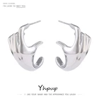 Креативные серьги-гвоздики Yhpup в виде ладони, новый дизайн, металлические медные геометрические серьги, аксессуары, бижутерия для торжественного подарка