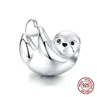 Ленивый Ленивец бусины в форме двойного конуса, красивые подходят браслет оригинальный Браслет Подвески 925 серебро ожерелье кулон ювелирные изделия делая подарок