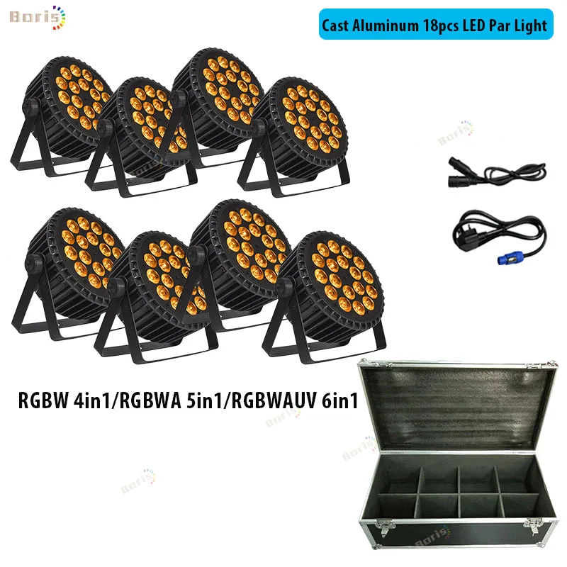Беспошлинный Светодиодный прожектор для сцены 8 шт./лот RGBW 18x10 Вт 4 в 1 RGBWA 5 18x12 RGBWAUV 6
