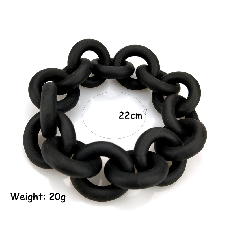 

UKEBAY 2020 New Handmade Bracelet Rubber Bangles For Women Jewelry Fashion Body Accessories Punk Black Leather Bracelet Jewelry
