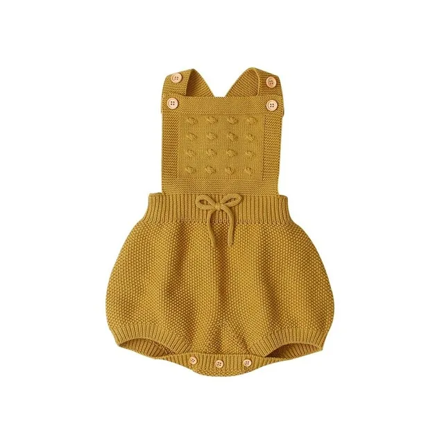 Осенняя одежда без рукавов для новорожденных Повседневный Вязаный комбинезон