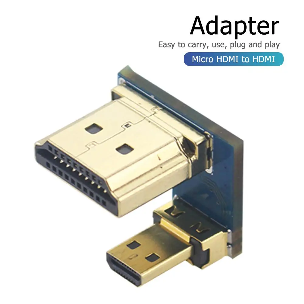 Micro HDMI-compatible to Converter for Raspberry Pi 4B Gold Plated Display Screen Adapter Portable Output Connec | Компьютеры и офис
